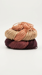 Knitsilk 3 Ply 100% Mulberry Silk Lace Weight Yarn | Perfect for Knitting, Crocheting & Weaving | Premium Quality Silk Yarn for Luxurious Projects (50g – 260 Yards, Purple and Peach)
