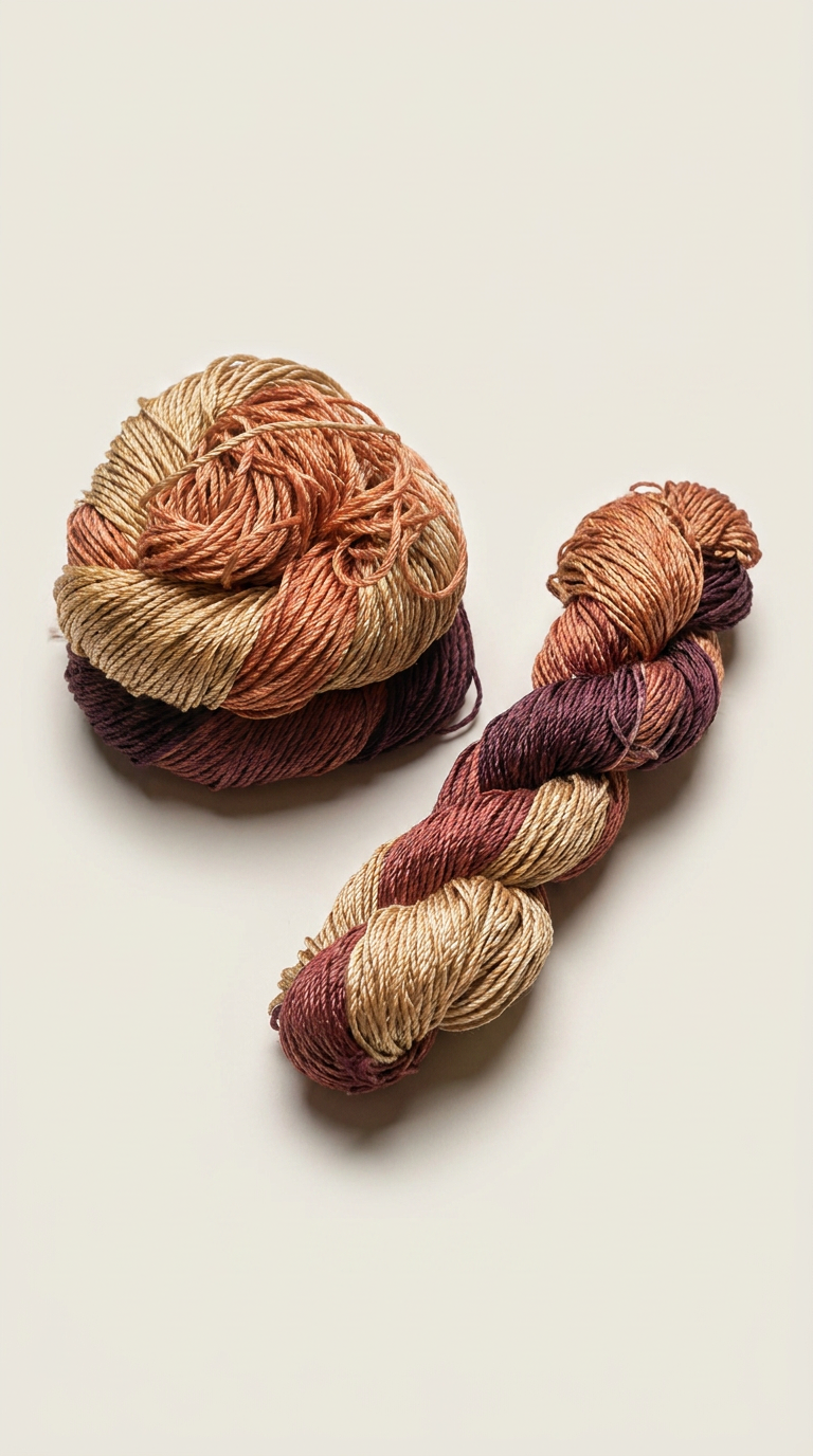 Knitsilk 3 Ply 100% Mulberry Silk Lace Weight Yarn | Perfect for Knitting, Crocheting & Weaving | Premium Quality Silk Yarn for Luxurious Projects (50g – 260 Yards, Purple and Peach)
