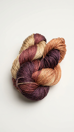 Knitsilk 3 Ply 100% Mulberry Silk Lace Weight Yarn | Perfect for Knitting, Crocheting & Weaving | Premium Quality Silk Yarn for Luxurious Projects (50g – 260 Yards, Purple and Peach)