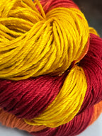 Knitsilk 3 Ply 100% Mulberry Silk Lace Weight Yarn | Perfect for Knitting, Crocheting & Weaving | Premium Quality Silk Yarn for Luxurious Projects (50g – 260 Yards, Red and Yellow)