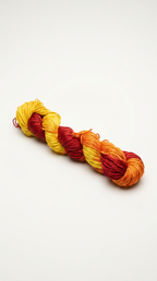 Knitsilk 3 Ply 100% Mulberry Silk Lace Weight Yarn | Perfect for Knitting, Crocheting & Weaving | Premium Quality Silk Yarn for Luxurious Projects (50g – 260 Yards, Red and Yellow)