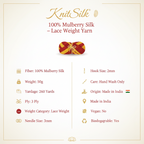Knitsilk 3 Ply 100% Mulberry Silk Lace Weight Yarn | Perfect for Knitting, Crocheting & Weaving | Premium Quality Silk Yarn for Luxurious Projects (50g – 260 Yards, Red and Yellow)