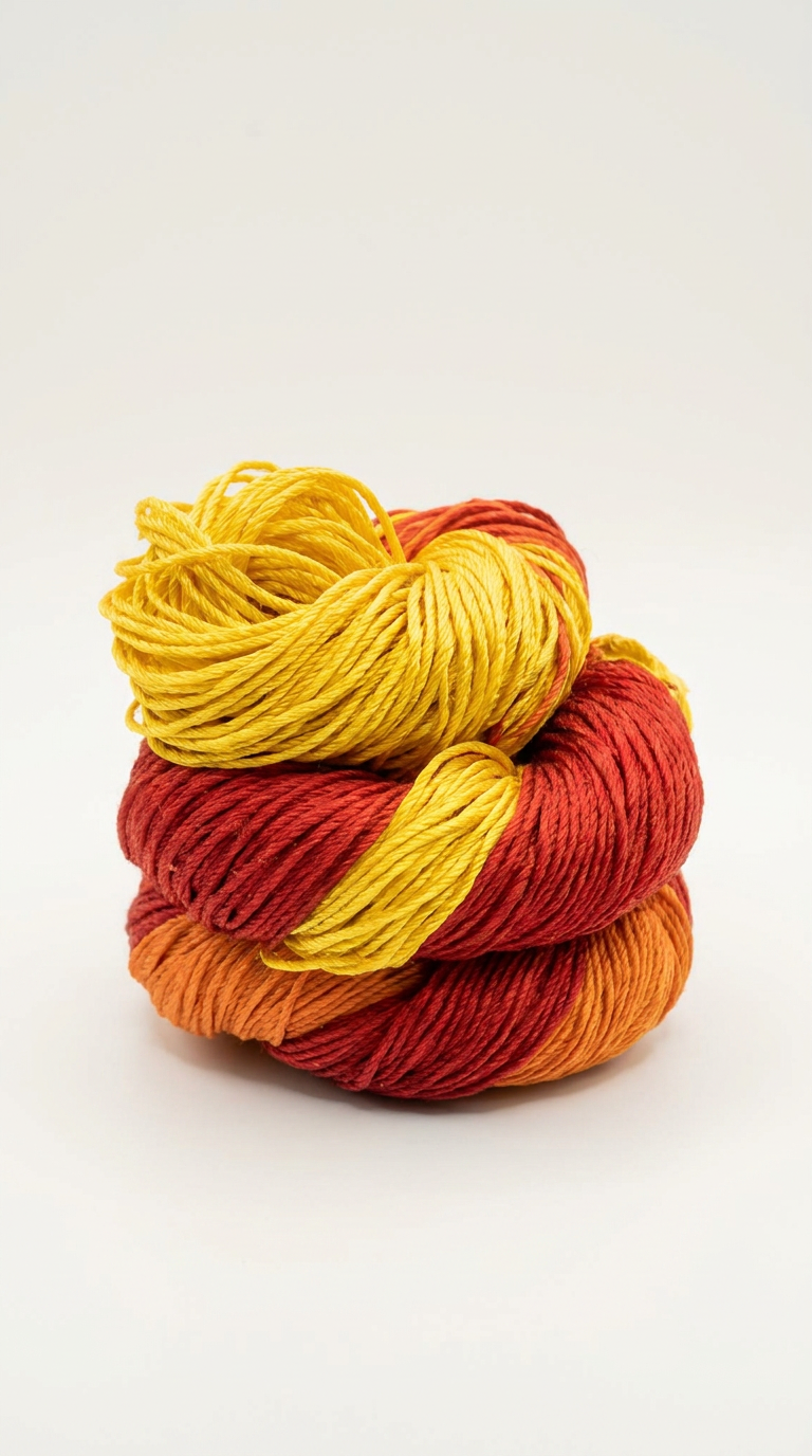 Knitsilk 3 Ply 100% Mulberry Silk Lace Weight Yarn | Perfect for Knitting, Crocheting & Weaving | Premium Quality Silk Yarn for Luxurious Projects (50g – 260 Yards, Red and Yellow)