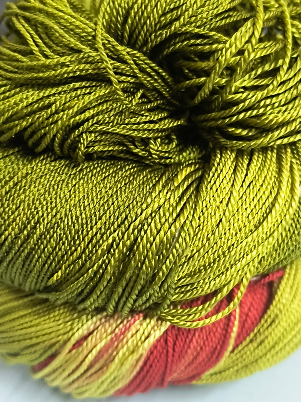 Knitsilk 3 Ply 100% Mulberry Silk Lace Weight Yarn | Perfect for Knitting, Crocheting & Weaving | Premium Quality Silk Yarn for Luxurious Projects (50g – 260 Yards, Dark Olive and Red)
