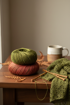 Knitsilk 3 Ply 100% Mulberry Silk Lace Weight Yarn | Perfect for Knitting, Crocheting & Weaving | Premium Quality Silk Yarn for Luxurious Projects (50g – 260 Yards, Dark Olive and Red)