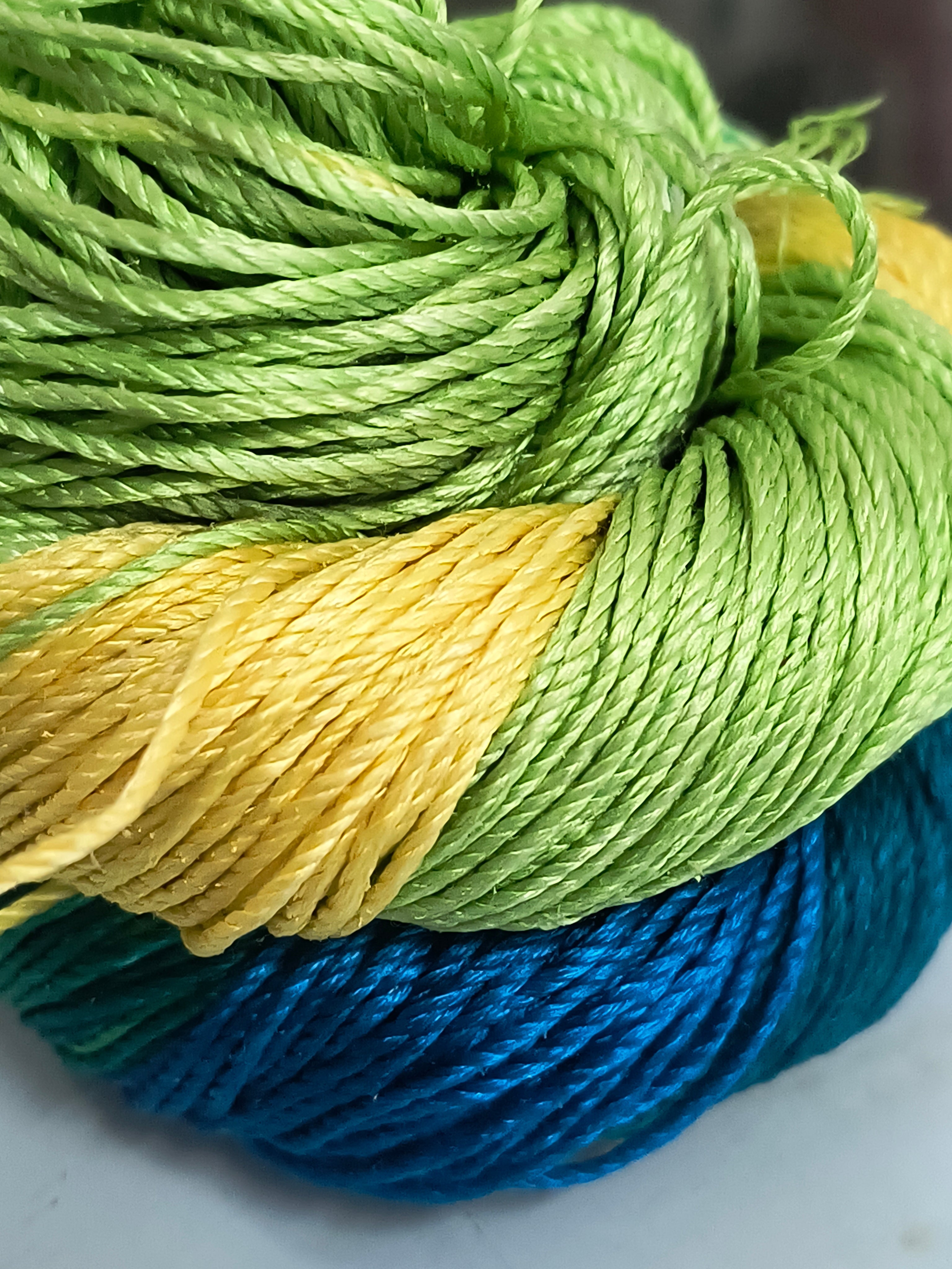Knitsilk 3 Ply 100% Mulberry Silk Lace Weight Yarn | Perfect for Knitting, Crocheting & Weaving | Premium Quality Silk Yarn for Luxurious Projects (50g – 260 Yards, Green)