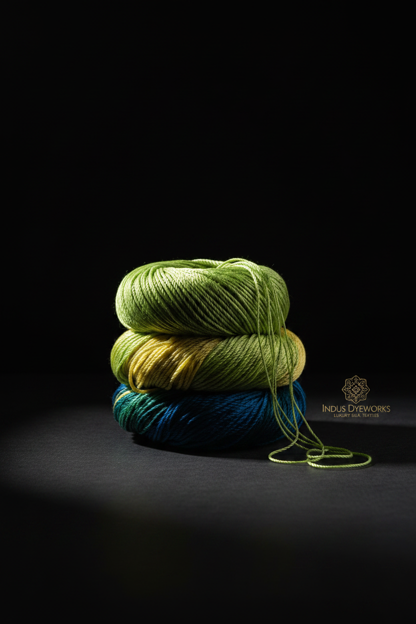 Knitsilk 3 Ply 100% Mulberry Silk Lace Weight Yarn | Perfect for Knitting, Crocheting & Weaving | Premium Quality Silk Yarn for Luxurious Projects (50g – 260 Yards, Green)