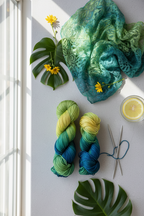 Knitsilk 3 Ply 100% Mulberry Silk Lace Weight Yarn | Perfect for Knitting, Crocheting & Weaving | Premium Quality Silk Yarn for Luxurious Projects (50g – 260 Yards, Green)