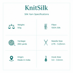 Knitsilk 3 Ply 100% Mulberry Silk Lace Weight Yarn | Perfect for Knitting, Crocheting & Weaving | Premium Quality Silk Yarn for Luxurious Projects (50g – 260 Yards, Dark Green)