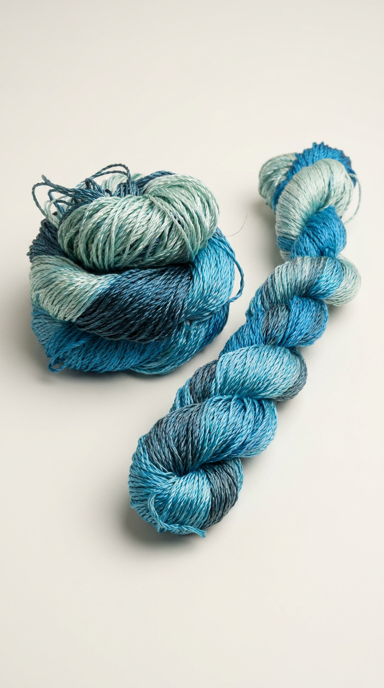 Knitsilk 3 Ply 100% Mulberry Silk Lace Weight Yarn | Perfect for Knitting, Crocheting & Weaving | Premium Quality Silk Yarn for Luxurious Projects (50g – 260 Yards, Sky Blue)
