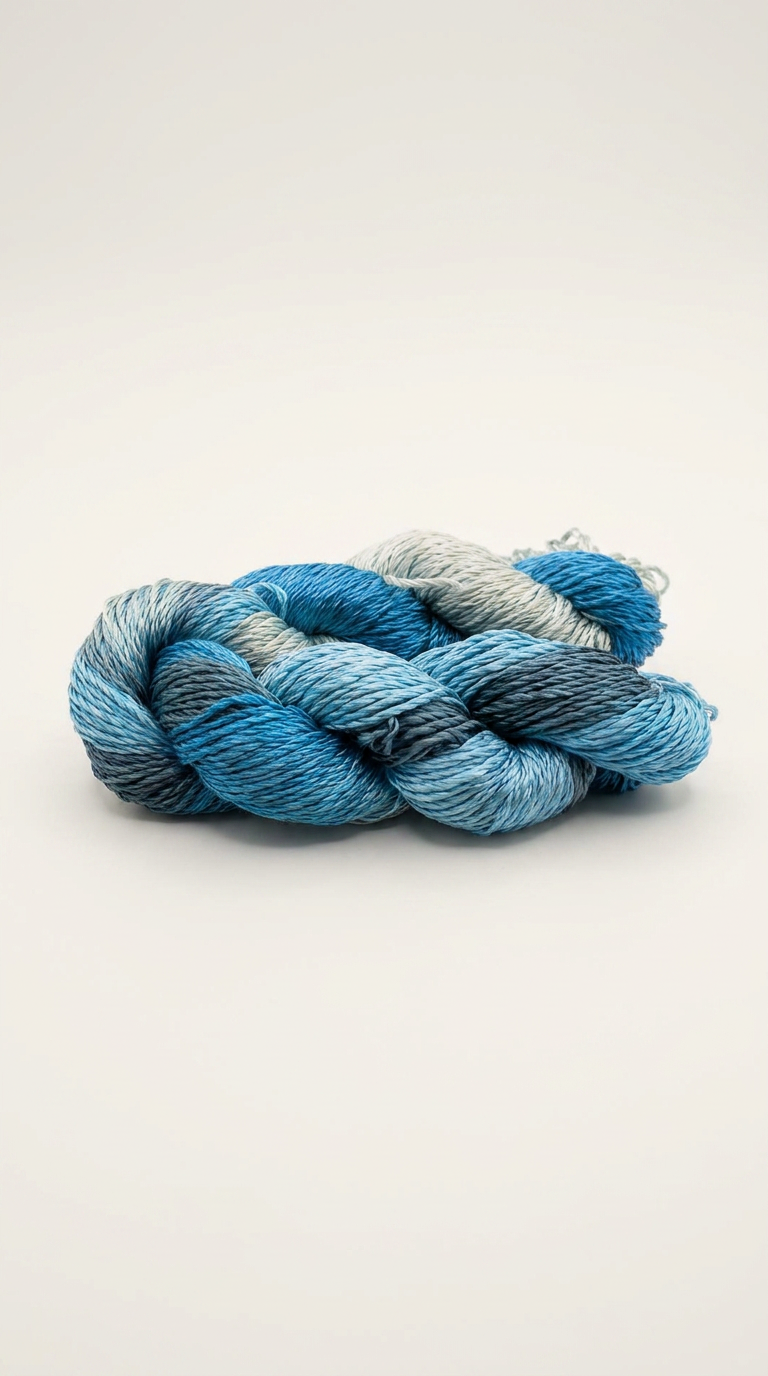 Knitsilk 3 Ply 100% Mulberry Silk Lace Weight Yarn | Perfect for Knitting, Crocheting & Weaving | Premium Quality Silk Yarn for Luxurious Projects (50g – 260 Yards, Sky Blue)
