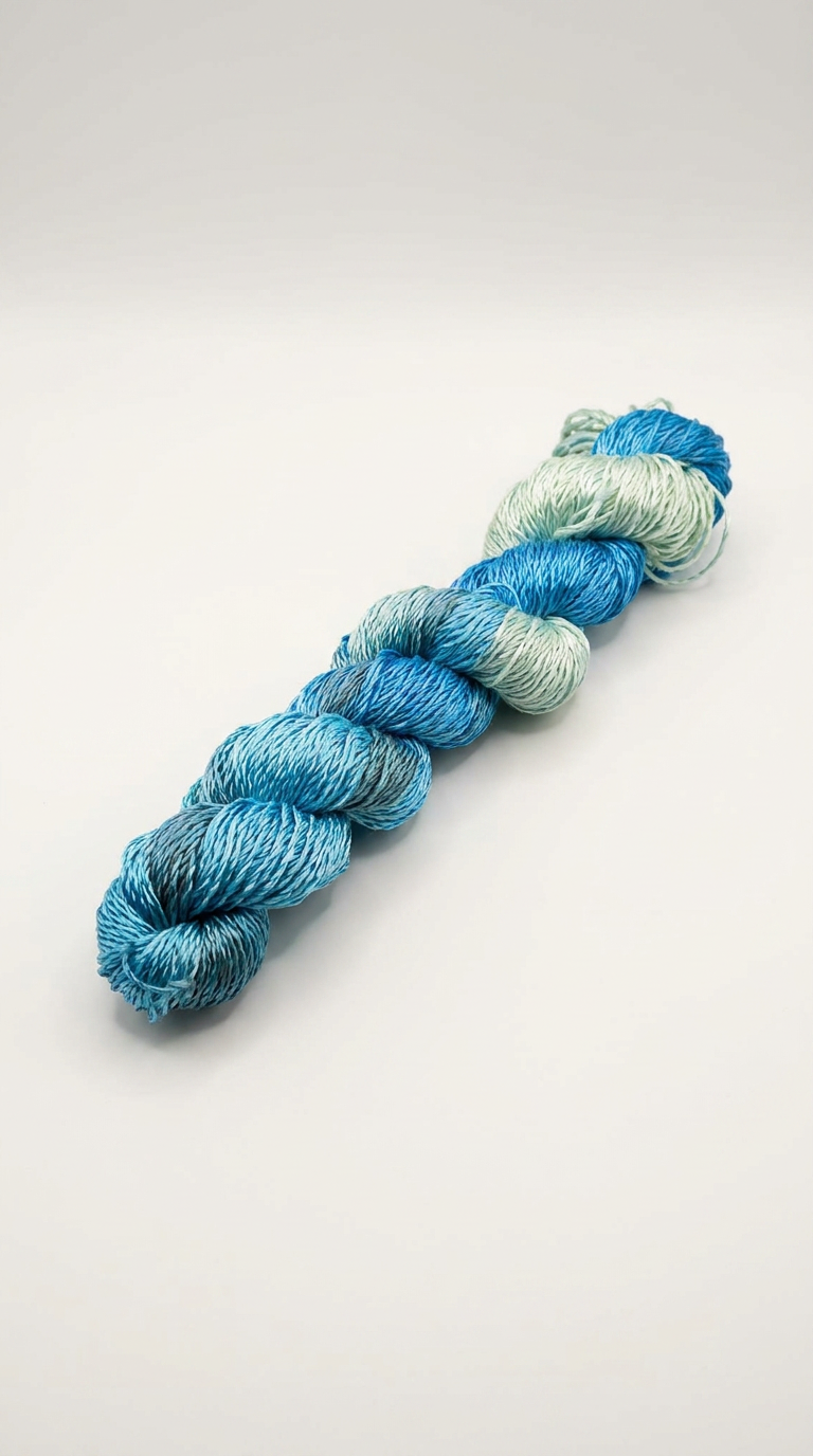 Knitsilk 3 Ply 100% Mulberry Silk Lace Weight Yarn | Perfect for Knitting, Crocheting & Weaving | Premium Quality Silk Yarn for Luxurious Projects (50g – 260 Yards, Sky Blue)