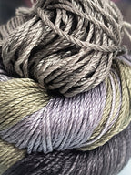 Knitsilk 3 Ply 100% Mulberry Silk Lace Weight Yarn | Perfect for Knitting, Crocheting & Weaving | Premium Quality Silk Yarn for Luxurious Projects (50g – 260 Yards, Black and Grey)