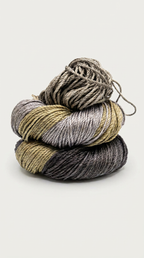 Knitsilk 3 Ply 100% Mulberry Silk Lace Weight Yarn | Perfect for Knitting, Crocheting & Weaving | Premium Quality Silk Yarn for Luxurious Projects (50g – 260 Yards, Black and Grey)