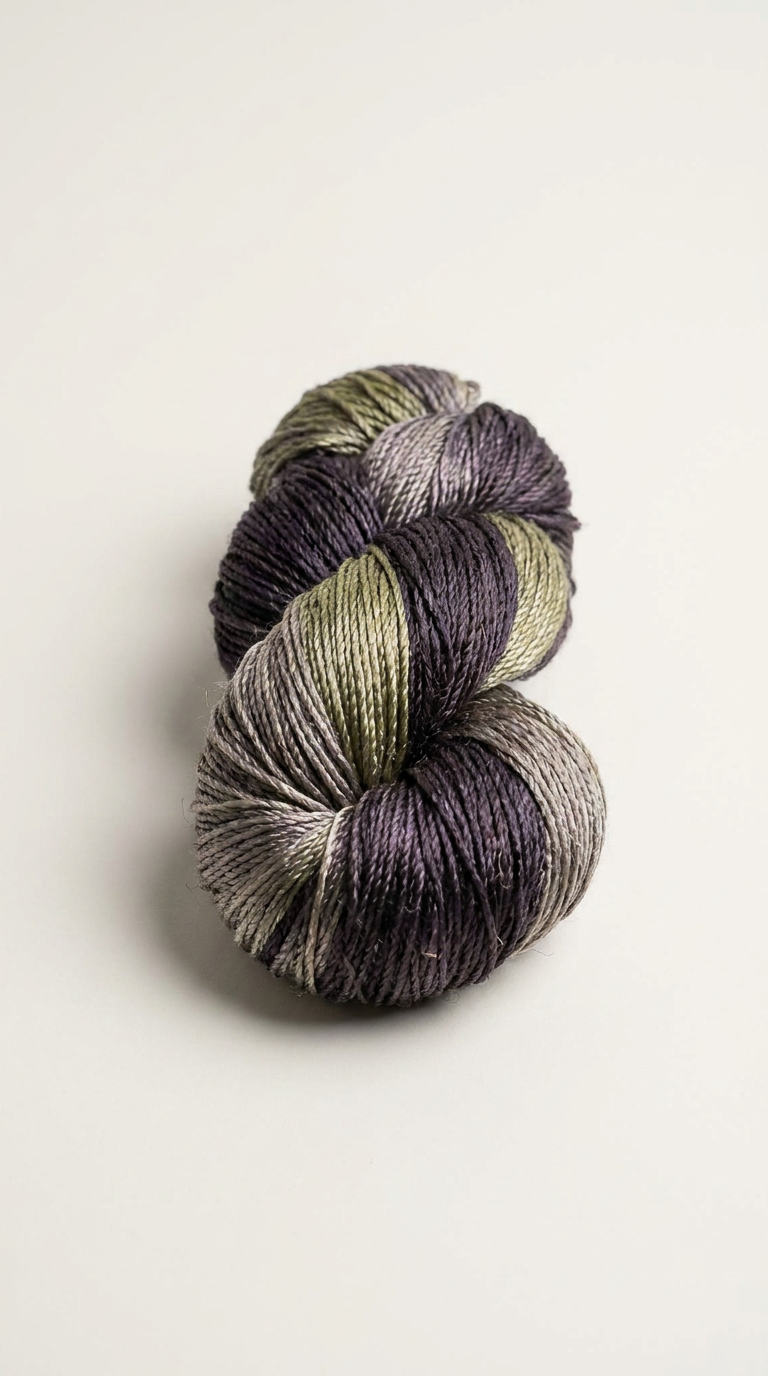 Knitsilk 3 Ply 100% Mulberry Silk Lace Weight Yarn | Perfect for Knitting, Crocheting & Weaving | Premium Quality Silk Yarn for Luxurious Projects (50g – 260 Yards, Black and Grey)
