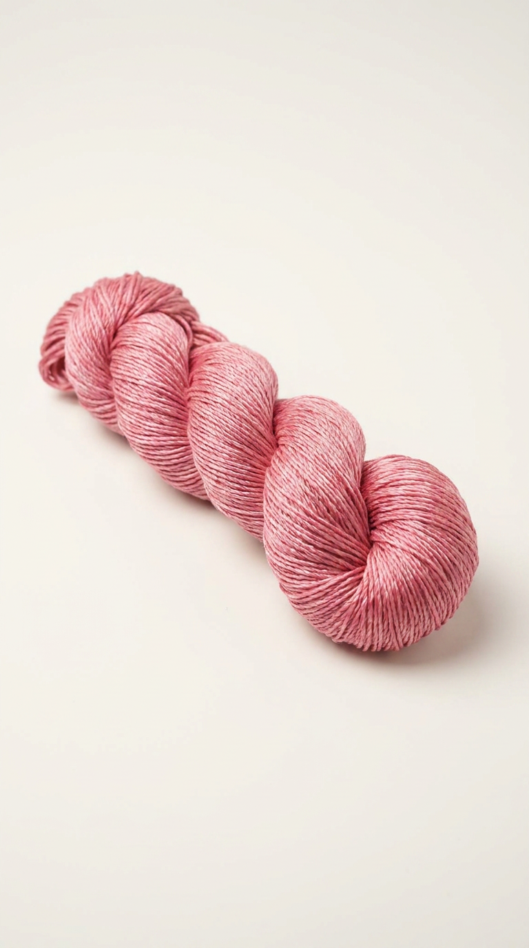 Knitsilk 3 Ply 100% Mulberry Silk Lace Weight Yarn | Perfect for Knitting, Crocheting & Weaving | Premium Quality Silk Yarn for Luxurious Projects (50g – 260 Yards, Pink)