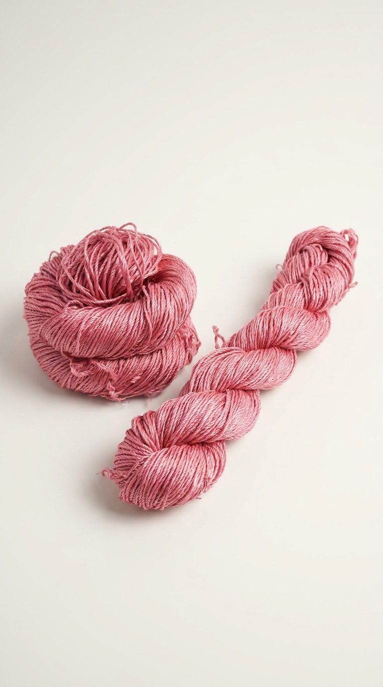 Knitsilk 3 Ply 100% Mulberry Silk Lace Weight Yarn | Perfect for Knitting, Crocheting & Weaving | Premium Quality Silk Yarn for Luxurious Projects (50g – 260 Yards, Pink)