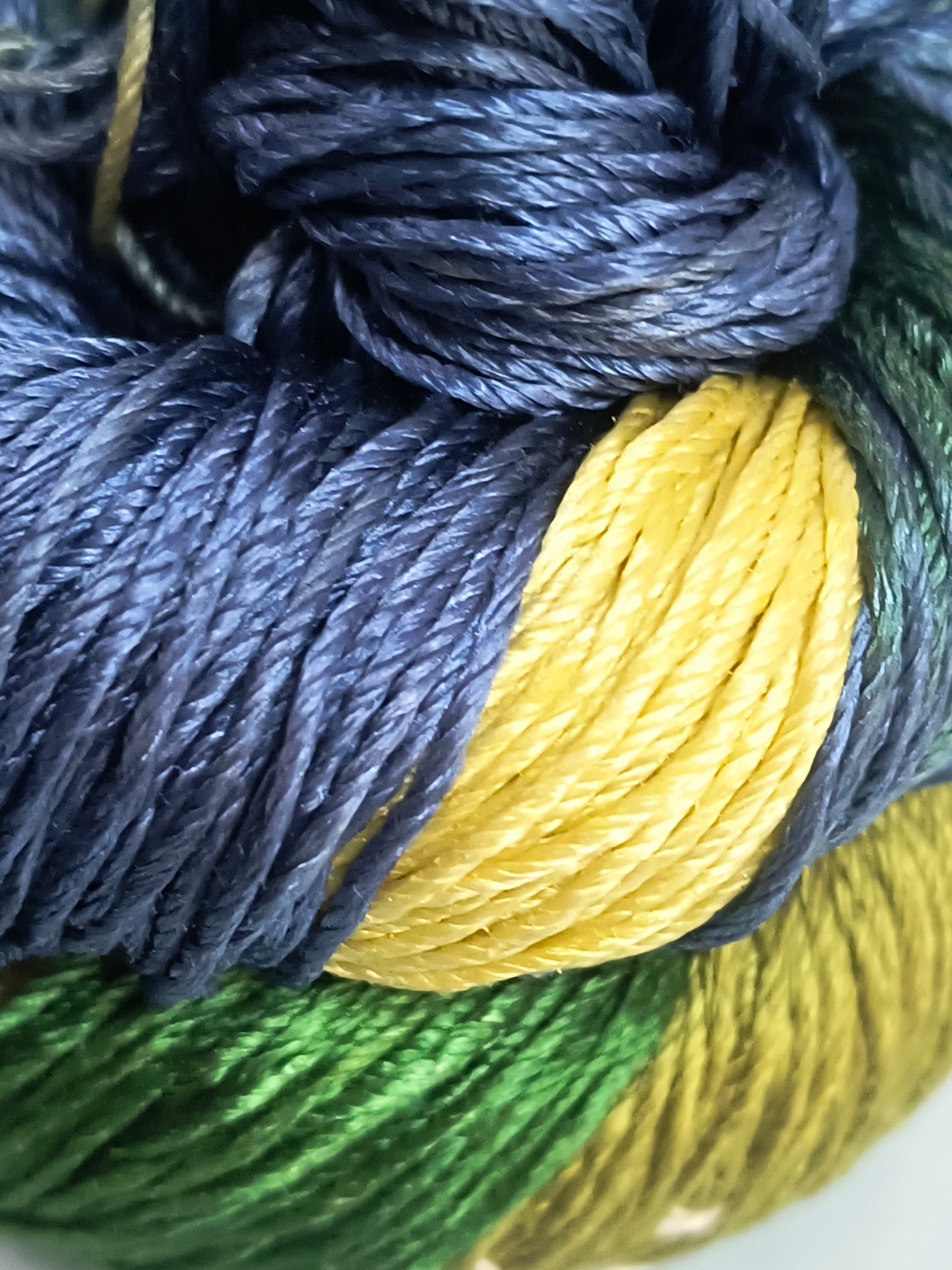 Knitsilk 3 Ply 100% Mulberry Silk Lace Weight Yarn | Perfect for Knitting, Crocheting & Weaving | Premium Quality Silk Yarn for Luxurious Projects (50g – 260 Yards, Chrysanthemum)
