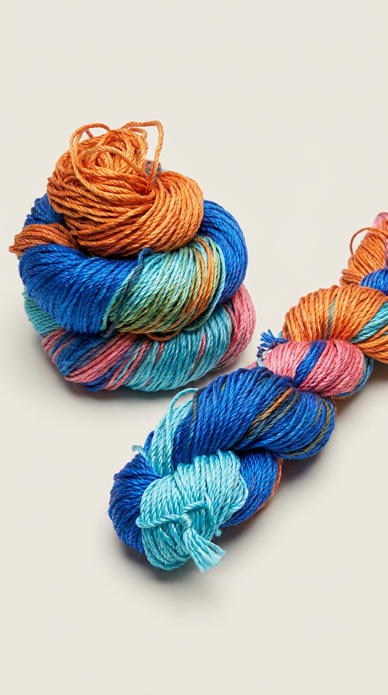 Knitsilk 3 Ply 100% Mulberry Silk Lace Weight Yarn | Perfect for Knitting, Crocheting & Weaving | Premium Quality Silk Yarn for Luxurious Projects (50g – 260 Yards, Rainbow)