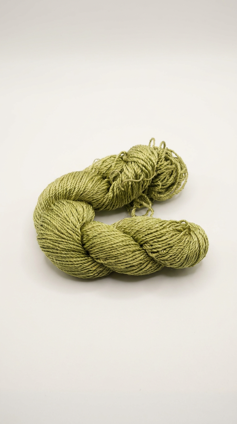 Knitsilk 3 Ply 100% Mulberry Silk Lace Weight Yarn | Perfect for Knitting, Crocheting & Weaving | Premium Quality Silk Yarn for Luxurious Projects (50g – 260 Yards, Olive Green)