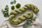 Knitsilk 3 Ply 100% Mulberry Silk Lace Weight Yarn | Perfect for Knitting, Crocheting & Weaving | Premium Quality Silk Yarn for Luxurious Projects (50g – 260 Yards, Olive Green)