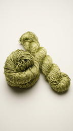 Knitsilk 3 Ply 100% Mulberry Silk Lace Weight Yarn | Perfect for Knitting, Crocheting & Weaving | Premium Quality Silk Yarn for Luxurious Projects (50g – 260 Yards, Olive Green)