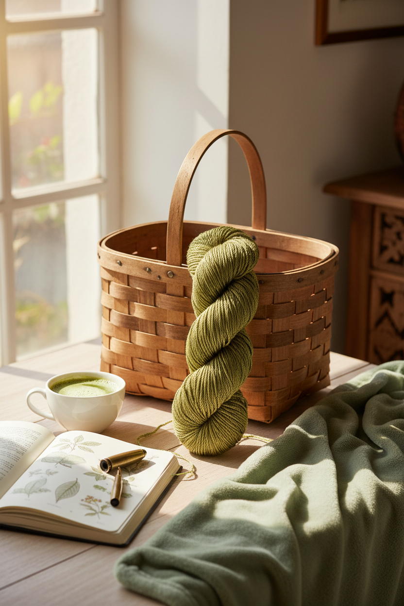 Knitsilk 3 Ply 100% Mulberry Silk Lace Weight Yarn | Perfect for Knitting, Crocheting & Weaving | Premium Quality Silk Yarn for Luxurious Projects (50g – 260 Yards, Olive Green)