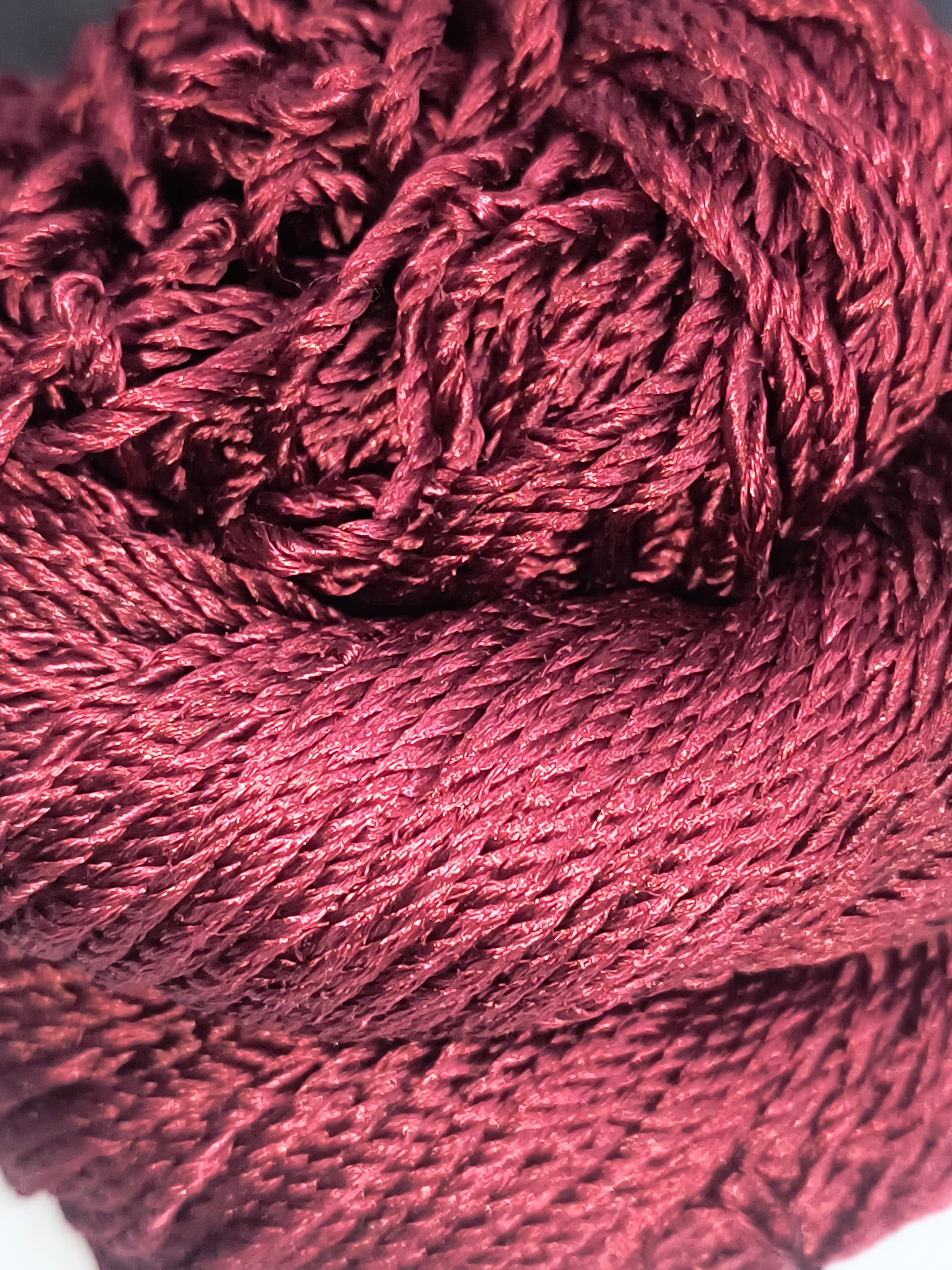 Knitsilk 3 Ply 100% Mulberry Silk Lace Weight Yarn | Perfect for Knitting, Crocheting & Weaving | Premium Quality Silk Yarn for Luxurious Projects (50g – 260 Yards, Plum)
