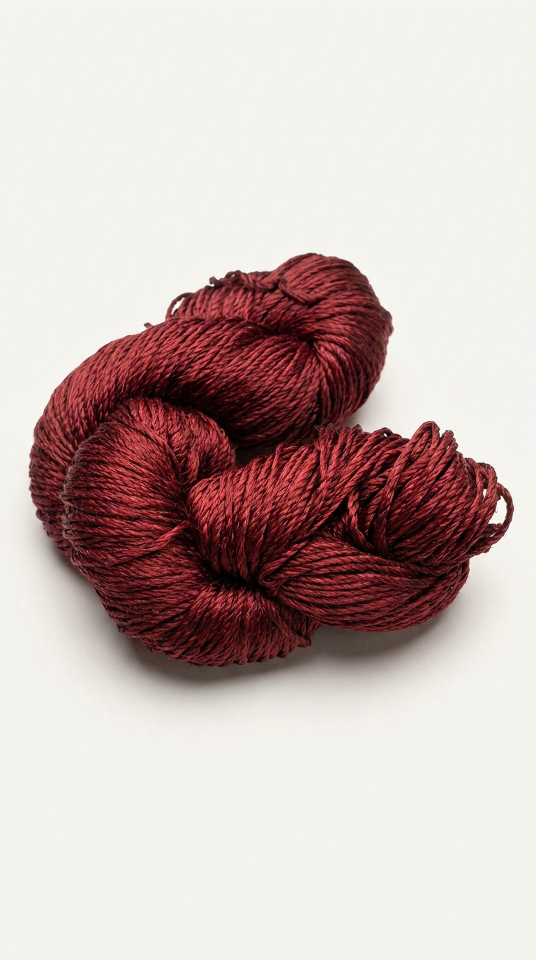 Knitsilk 3 Ply 100% Mulberry Silk Lace Weight Yarn | Perfect for Knitting, Crocheting & Weaving | Premium Quality Silk Yarn for Luxurious Projects (50g – 260 Yards, Plum)