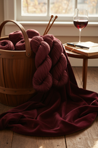 Knitsilk 3 Ply 100% Mulberry Silk Lace Weight Yarn | Perfect for Knitting, Crocheting & Weaving | Premium Quality Silk Yarn for Luxurious Projects (50g – 260 Yards, Plum)