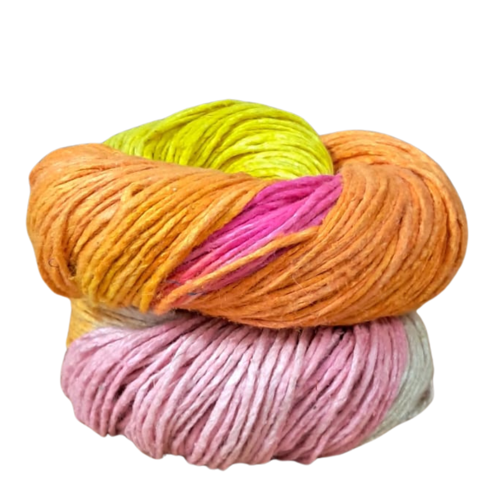Knitsilk Recycled Mulberry Silk Roving Worsted Yarn — Hand-Dyed | 100g / 225 Yds | Jaipur