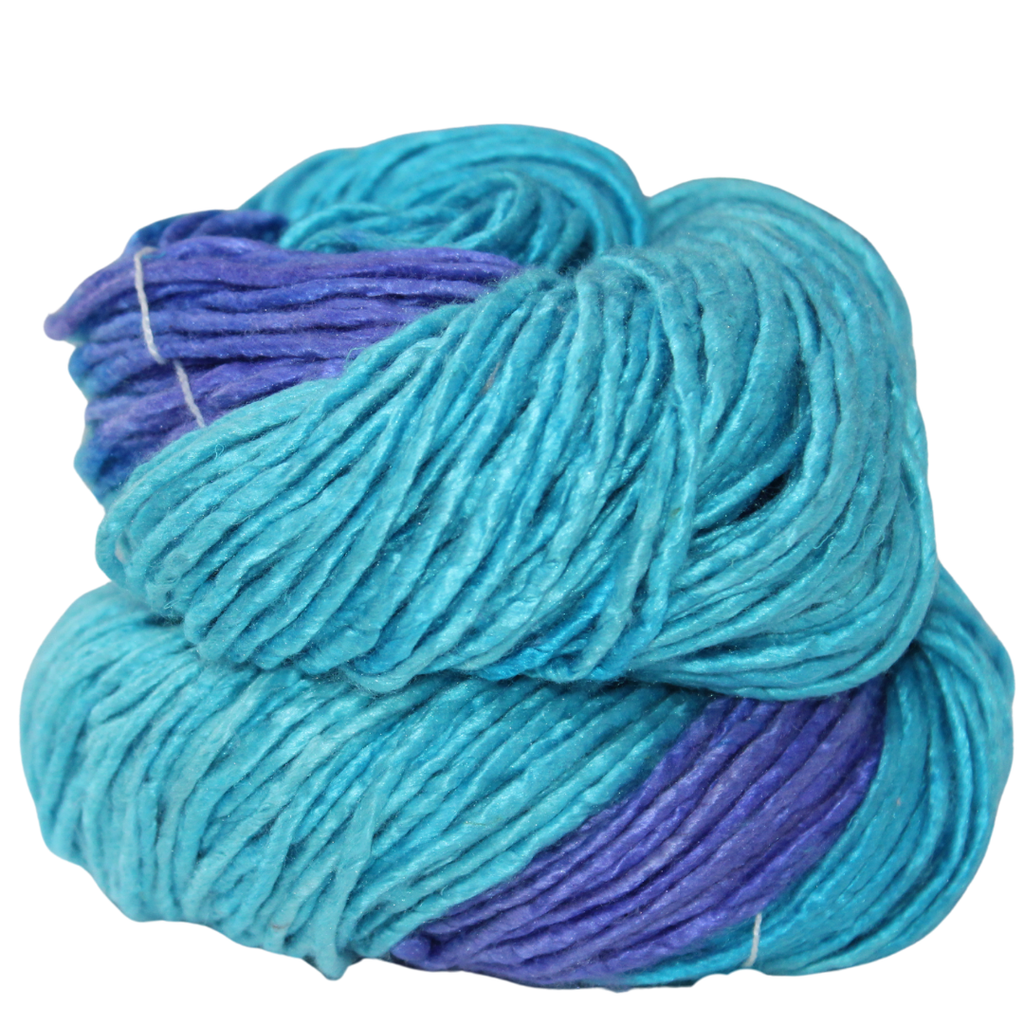 Knitsilk Recycled Mulberry Silk Roving Worsted Yarn — Hand-Dyed | 100g / 225 Yds | Oslo