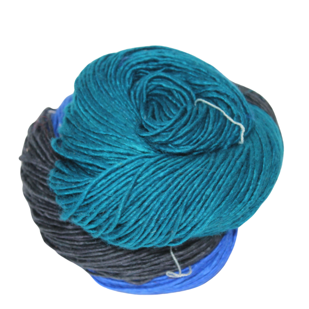 Knitsilk Recycled Mulberry Silk Roving Worsted Yarn — Hand-Dyed | 100g / 225 Yds |  Sydney