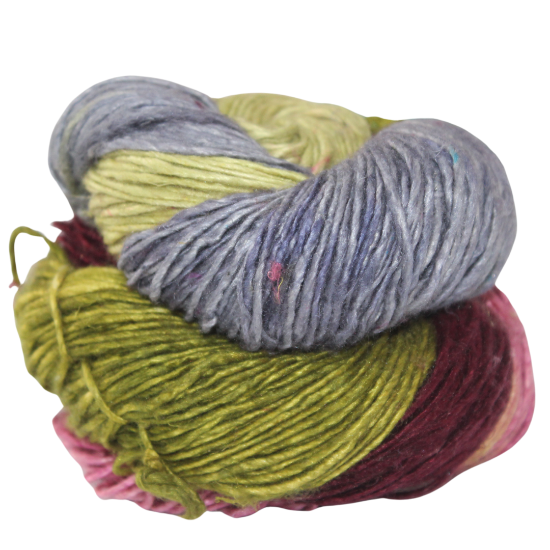 Knitsilk Recycled Mulberry Silk Roving Worsted Yarn — Hand-Dyed | 100g / 225 Yds |  Stockholm