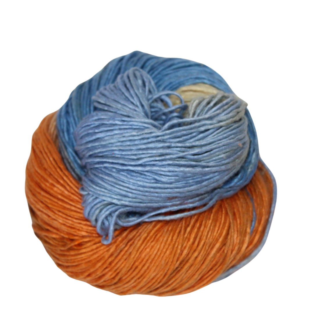 Knitsilk Recycled Mulberry Silk Roving Worsted Yarn — Hand-Dyed | 100g / 225 Yds | Ibiza
