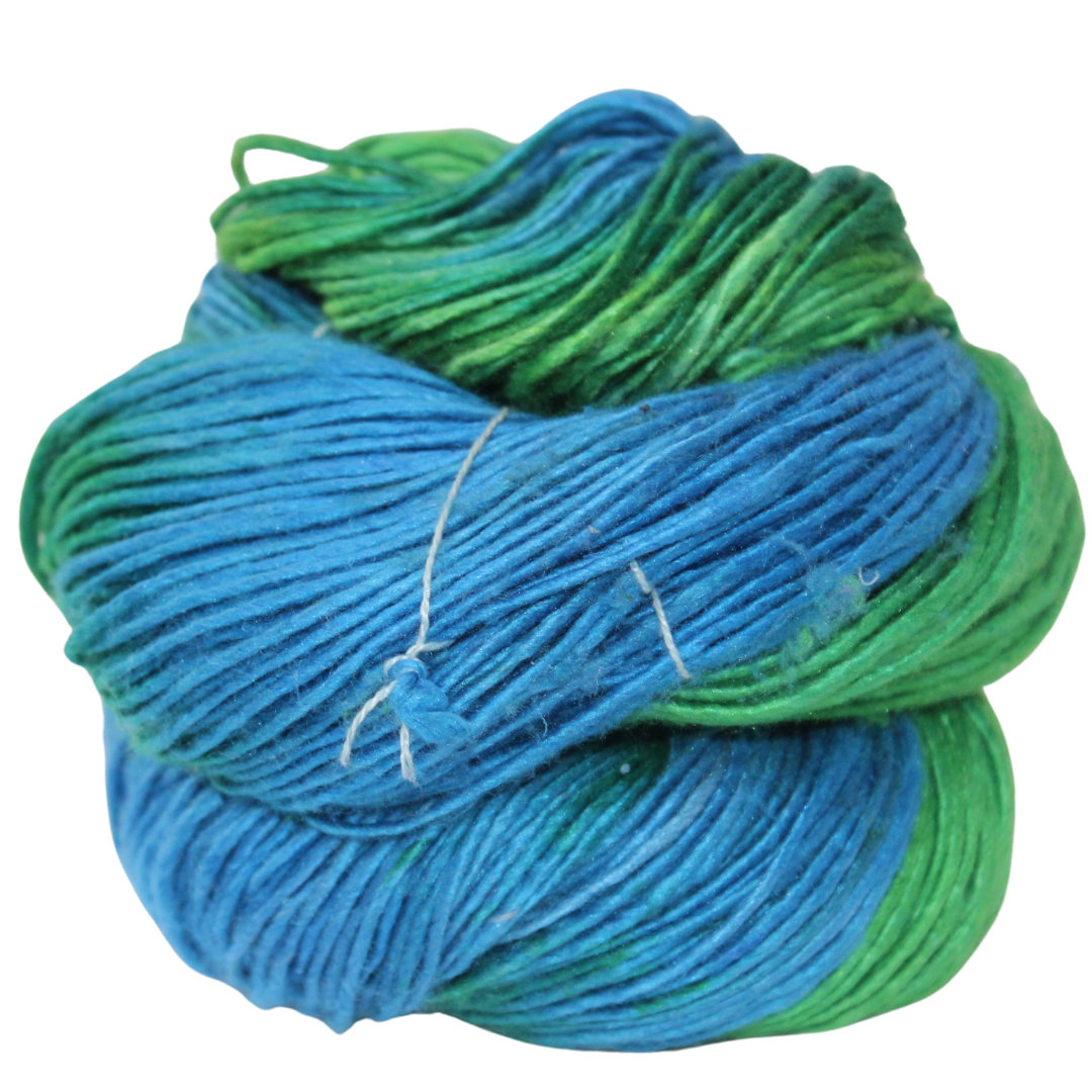 Knitsilk Recycled Mulberry Silk Roving Worsted Yarn — Hand-Dyed | 100g / 225 Yd | Reykjavik