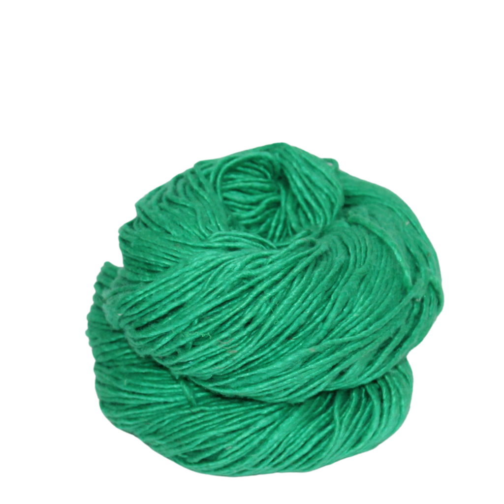 Knitsilk Recycled Mulberry Silk Roving Worsted Yarn — Hand-Dyed | 100g / 225 Yd | Jade Haven