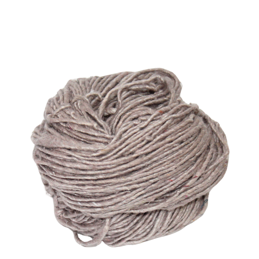 Knitsilk Recycled Mulberry Silk Roving Worsted Yarn — Hand-Dyed | 100g / 225 Yd | Silver Sands