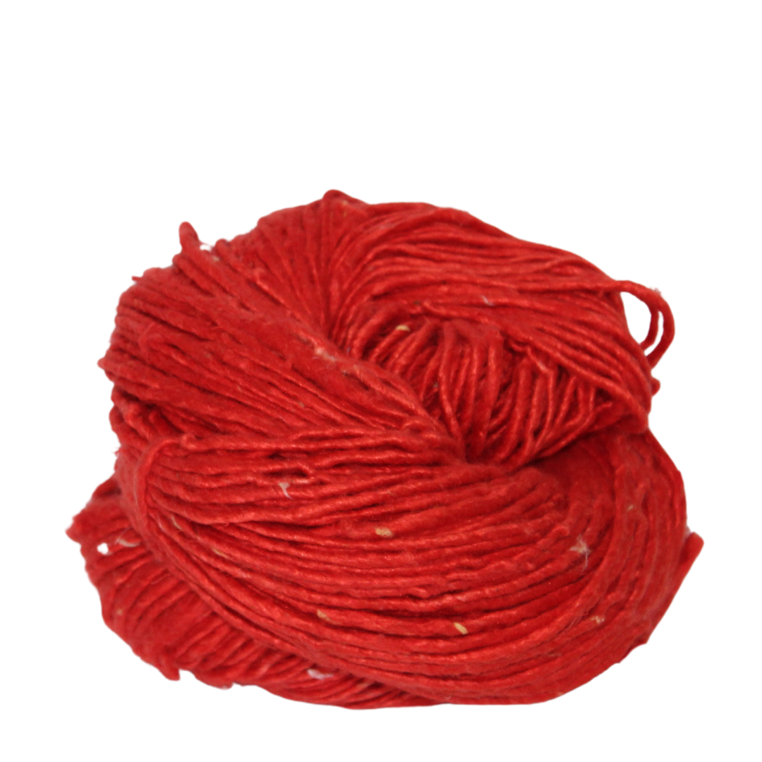 Knitsilk Recycled Mulberry Silk Roving Worsted Yarn — Hand-Dyed | 100g / 225 Yd | Amber Glow