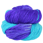 Knitsilk Recycled Mulberry Silk Roving Worsted Yarn — Hand-Dyed | 100g / 225 Yd | Aqua Frost