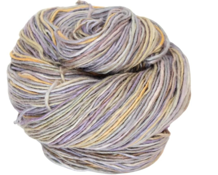 Knitsilk Recycled Mulberry Silk Roving Worsted Yarn — Hand-Dyed | 100g / 225 Yd | GREY HORIZONS
