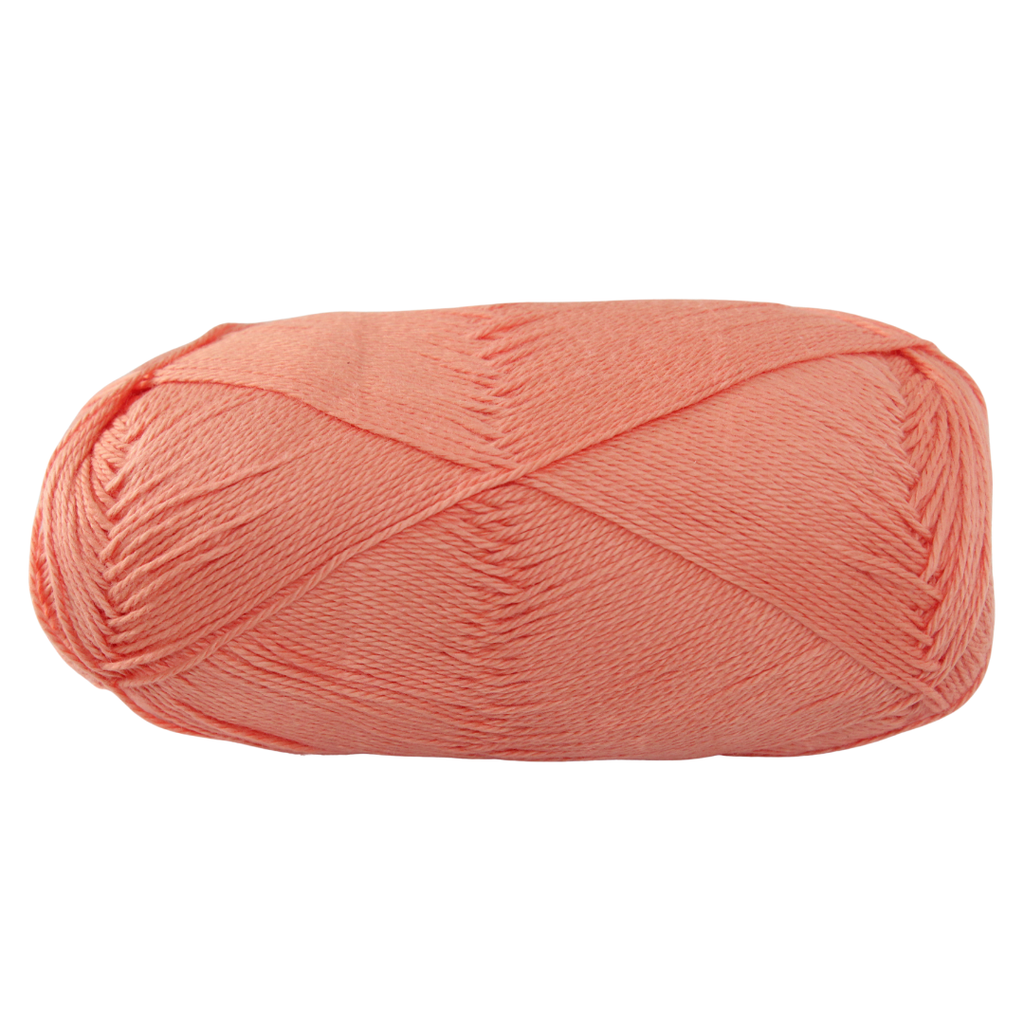 Knitsilk CottonMuse – 100% Gassed Mercerized Cotton Yarn| 4 x 75g (Total 1528 Yards), Soft, Matte Finish, Peach | Premium Crochet Thread for Apparel & DIY Crafts | Pack of 4