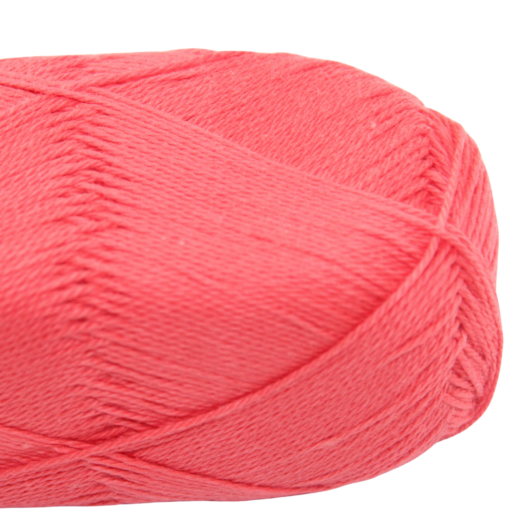 Knitsilk CottonMuse – 100% Gassed Mercerized Cotton Yarn| 4 x 75g (Total 1528 Yards), Soft, Matte Finish, Dark peach | Premium Crochet Thread for Apparel & DIY Crafts | Pack of 4