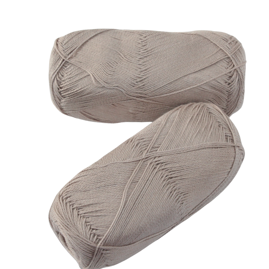 Knitsilk CottonMuse – 100% Gassed Mercerized Cotton Yarn| 4 x 75g (Total 1528 Yards), Soft, Matte Finish, Grey | Premium Crochet Thread for Apparel & DIY Crafts | Pack of 4