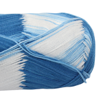 Knitsilk CottonMuse – 100% Gassed Mercerized Cotton Yarn| 4 x 75g (Total 1528 Yards), Soft, Matte Finish, Blue white | Premium Crochet Thread for Apparel & DIY Crafts | Pack of 4