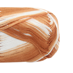 Knitsilk CottonMuse – 100% Gassed Mercerized Cotton Yarn| 4 x 75g (Total 1528 Yards), Soft, Matte Finish, Brown white | Premium Crochet Thread for Apparel & DIY Crafts | Pack of 4