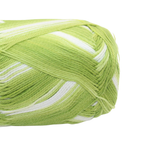 Knitsilk CottonMuse – 100% Gassed Mercerized Cotton Yarn| 4 x 75g (Total 1528 Yards), Soft, Matte Finish, Green white | Premium Crochet Thread for Apparel & DIY Crafts | Pack of 4
