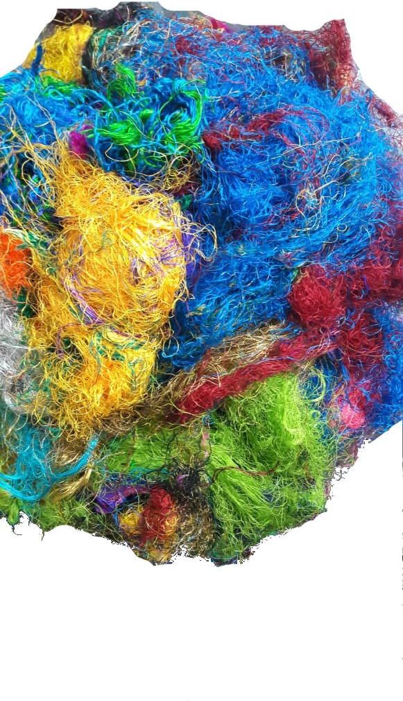 Premium A-Grade Mulberry Silk Fibers 200g – Hand-Dyed Multicolor for Felting & Spinning