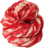 Knitsilk Recycled Shibori Sari Silk Ribbon Yarn – Super Bulky | Plum | Crochet, Knitting, Embroidery & Jewelry Making | 100g / 30 Yards