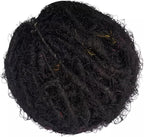 Knitsilk Regular Recycled Sari Silk Yarn - Black (100 Grams, 50-70 Yards) Soft Silk, Eco-Friendly, Knitting, Jewelry Making, Unique Craft Supplies